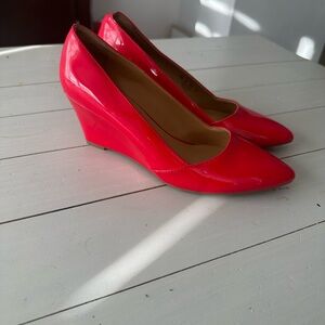 Franco Sarto Glossy Red Wedges